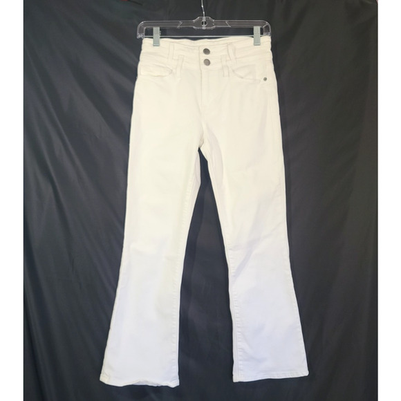 Frame Womens Designer Le Crop Mini Boot Jeans in Blanc 26 - Picture 2 of 6